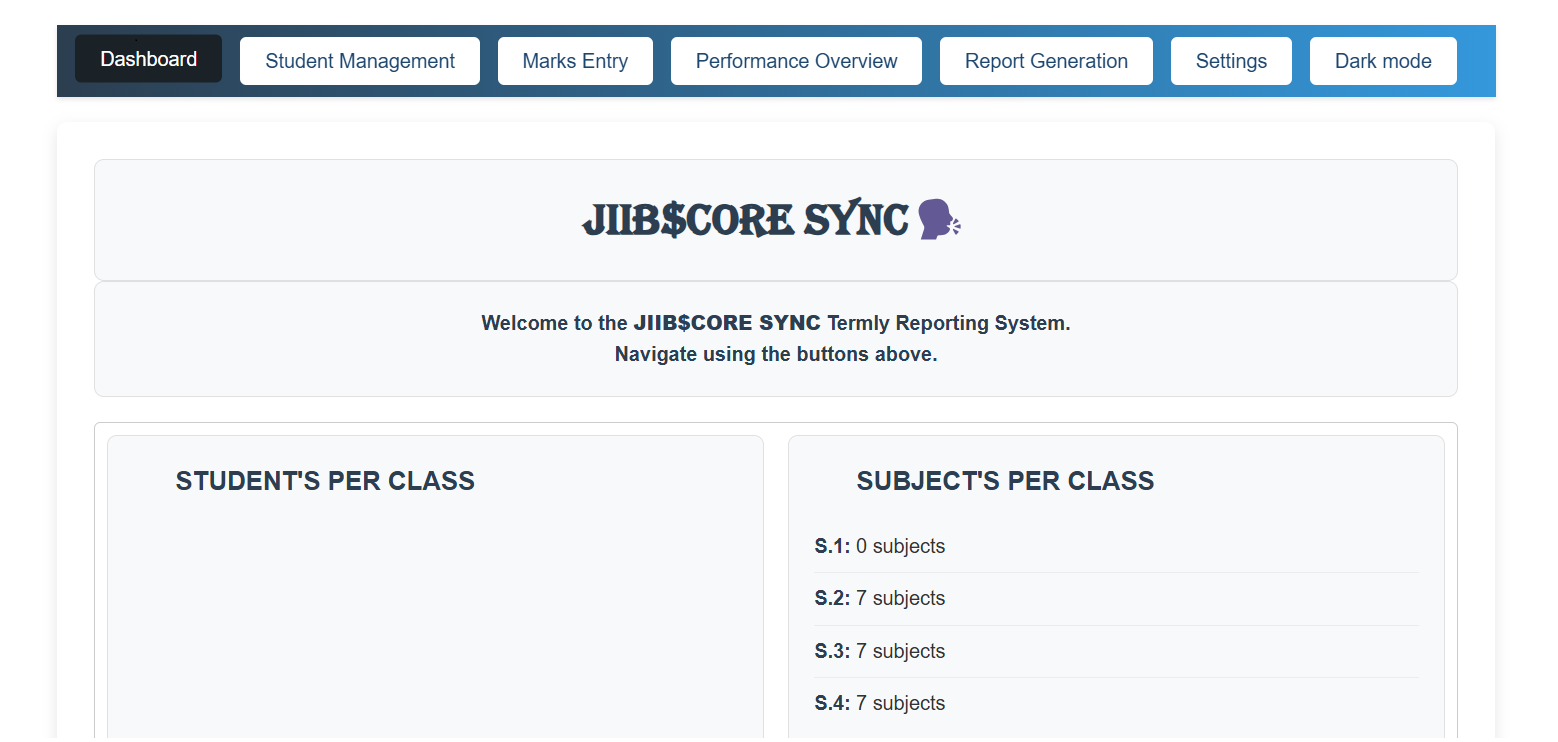 JIIBSCORE SYNC SYSTEM Screenshot